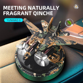 Bushineco Solar Car Fragrance rotarting F-16 Jet -Green